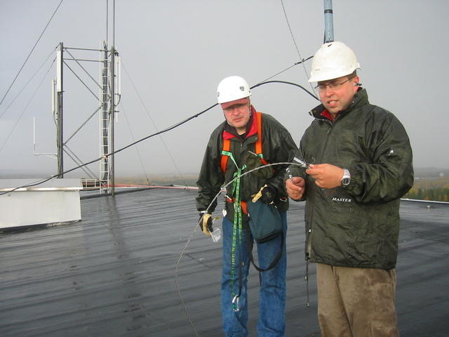 Haruksen korjaus sateessa