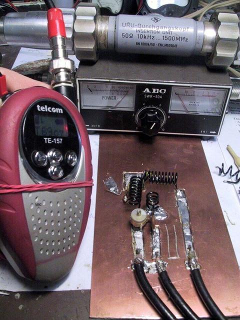 Diplexeri 70 cm SWR-mittauksessa keinokuormaan